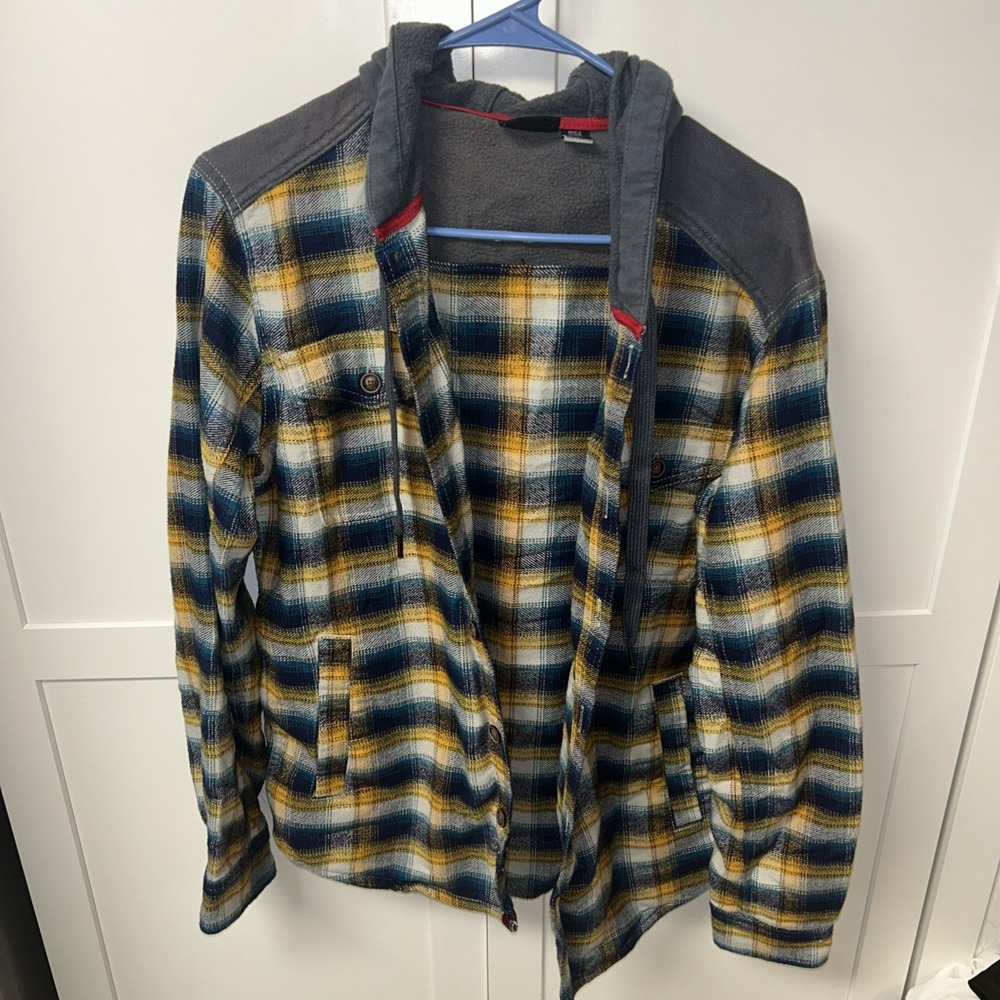 Marmot‎ Oheny Mens Flannel Hoodie Jacket Size Small Button Up